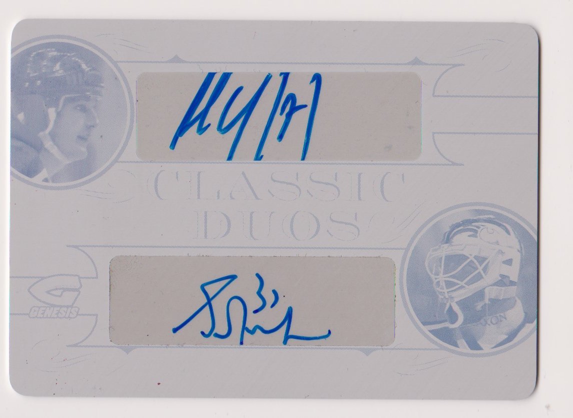 2015-16 Leaf Genesis Classic Duos Auto Yellow Coffey / Fuhr 1/1 (image for) 2015-16 Leaf Genesis Classic Duos Auto Yellow Coffey / Fuhr 1/1